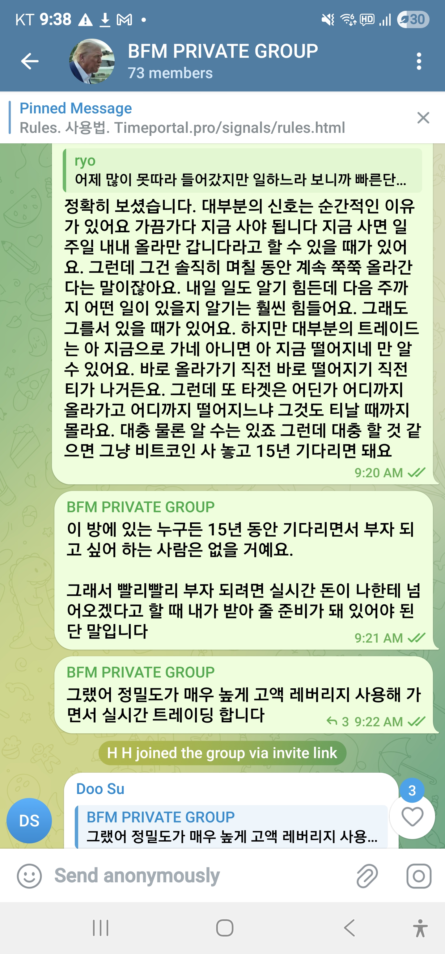 Telegram Trading Result
